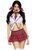 Костюм школьницы Leg Avenue Miss Prep School XS, топ, юбка, галстук, бантики