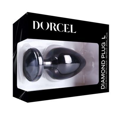 Анальная пробка с кристаллом Dorcel Diamond Plug Black L SO7810 фото