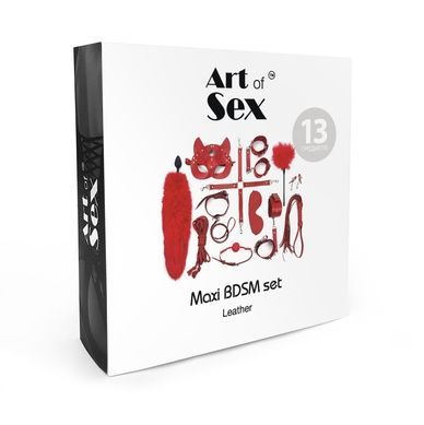 Набор BDSM Art Of Sex Maxi BDSM Set Leather, 13 предметов SO7139 фото