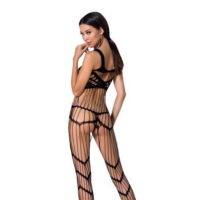 Бодистокинг Passion BS058 black, комбинезон, очень воздушный S/M/L