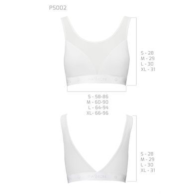 Топ с прозрачной вставкой Passion PS002 TOP XL, white