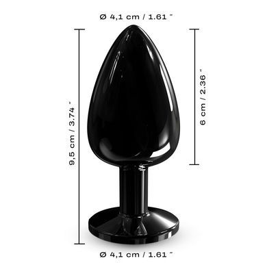 Анальная пробка с кристаллом Dorcel Diamond Plug Black L SO7810 фото