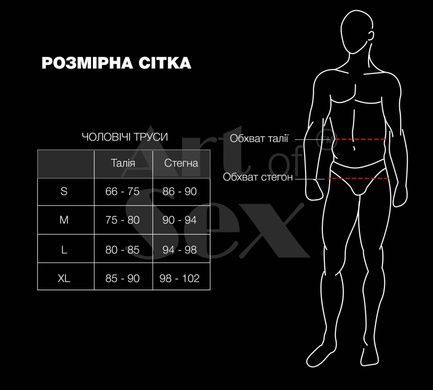 Мужские трусы с сюрпризом Art of Sex - Gladiator, черные с эффектом мокрого бархата, размер S