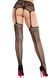 Колготки-панчохи Leg Avenue Backseam Net Stockings з поясом для панчіх, один розмір, чорні