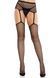 Колготки-панчохи Leg Avenue Backseam Net Stockings з поясом для панчіх, один розмір, чорні