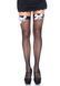Панчохи-сітка з атласним бантиком Leg Avenue Fishnet Thigh Highs One size, Black, With Bow White