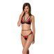 Комплект белья Passion PEONIA SET S/M red, бра, трусики