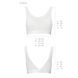 Топ с прозрачной вставкой Passion PS002 TOP XL, white