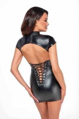 Платье Noir Handmade F309 Fantasy wetlook mini dress with lace up back - XL