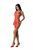 Мини-платье с вертикальным узором Passion BS097 One Size, red, плетение по бокам