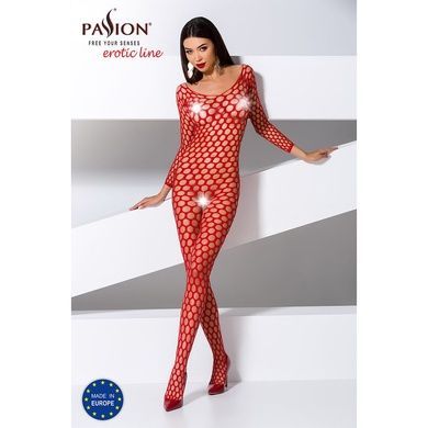 Бодістокінг з крупною сіткою Passion BS077 red