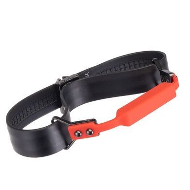 Кожаный кляп с 2-мя насадками LOCKINK Black SX0827 фото