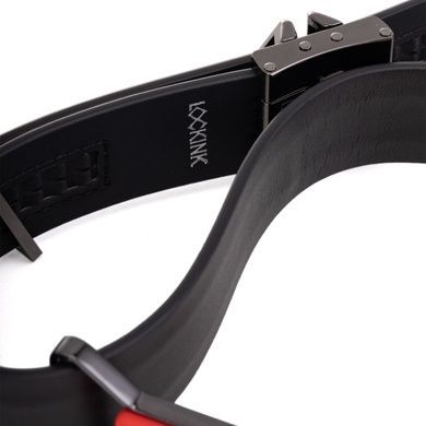 Кожаный кляп с 2-мя насадками LOCKINK Black SX0827 фото