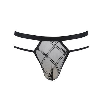 Чоловічі прозорі стринги Passion 029 THONG COLLIN S/M Black, сітка