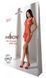 Мини-платье с вертикальным узором Passion BS097 One Size, red, плетение по бокам