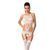 Бодістокінг Passion BS047 white, комбінезон, імітація топа, панчіх і пояса S/M/L