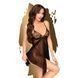 Бебі-дол з ажурним бралетом та високим розрізом Penthouse - Sweet Beast Black L/XL