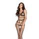 Бодистокинг Passion BS032 black, комбинезон, топ и крупная сетка S/M/L