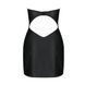 Мини платье из экокожи Passion CELINE CHEMISE 4XL/5XL, black, шнуровка, трусики в комплекте