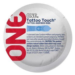 Презерватив ONE Tattoo Touch Blue 1 шт SX0755 фото