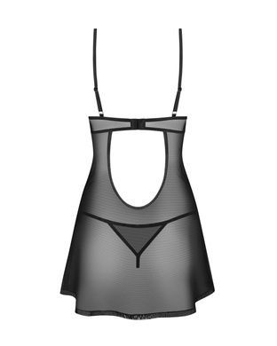 Пеньюар Obsessive Euridia chemise & tanga XL/2XL