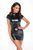 Сукня Noir Handmade F309 Fantasy wetlook mini dress with lace up back - XXL