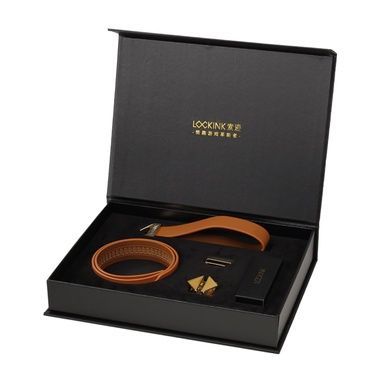 Повідець LOCKINK Tied Collar with Leash Set Brown SX0828 фото