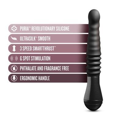 Пульсатор Temptasia by Blush Lazarus Thrusting Dildo Black SO8836 фото