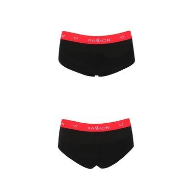Спортивные женские трусики-шортики из эластичного хлопка Passion M черные