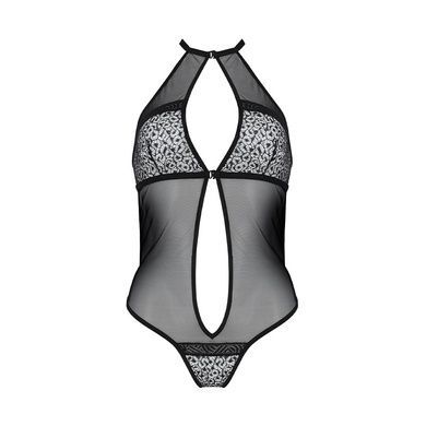 Сетчатое боди с кружевом на груди Passion SATARA BODY L/XL black