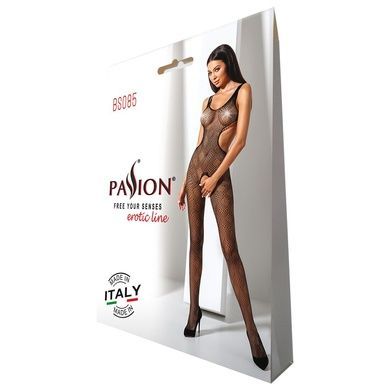 Еротичний бодістокінг з малюнком Passion BS085 black One size