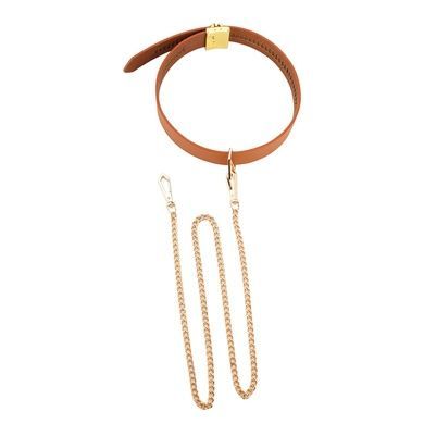 Повідець LOCKINK Tied Collar with Leash Set Brown SX0828 фото