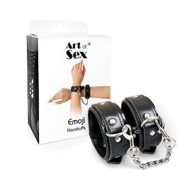Наручники из экокожи Art of Sex Handcuffs Emoji SO9976 фото