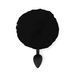 Анальна пробка М Art of Sex Silicone Bunny Tails Butt plug Black SO6694 фото 2