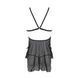 Пеньюар Passion DELIENA CHEMISE S/M black, стрінги із заниженою талією