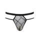 Чоловічі прозорі стринги Passion 029 THONG COLLIN XXL/XXXL Black, сітка