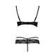 Комплект белья Passion Exclusive NORTH SET L/XL, black, лиф и трусики с элементами под латекс