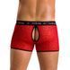 Мужские прозрачные боксеры Passion 046 SHORT PARKER S/M Red, сетка, под леопард