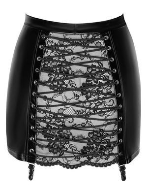 Юбка Noir Handmade F341 Powerwetlook and lace skirt - XXL