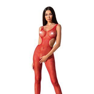 Еротичний бодістокінг з малюнком Passion BS085 red One size