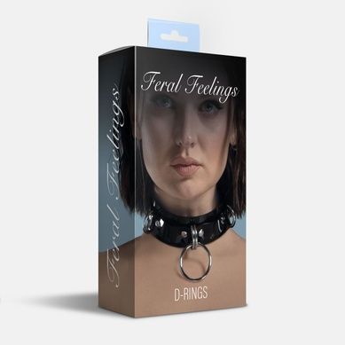 Ошейник для фиксации Feral Feelings D-Rings Black SO9282 фото