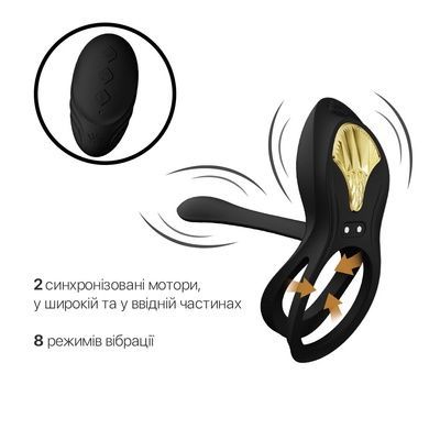Смарт-эрекционное кольцо Zalo BAYEK Obsidian Black SO6646 фото