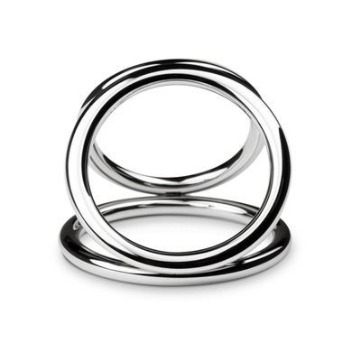 Тройное эрекционное кольцо Sinner Gear Unbendable &ndash; Triad Chamber Metal Cock and Ball Ring &ndash; Large SO4617 фото