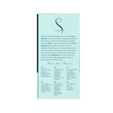 Вибропуля Swan Maximum + Comfy Cuff Blue SO8903 фото