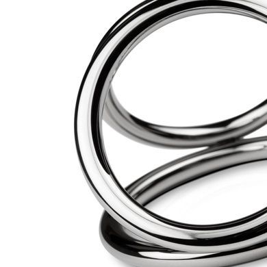 Тройное эрекционное кольцо Sinner Gear Unbendable &ndash; Triad Chamber Metal Cock and Ball Ring &ndash; Large SO4617 фото
