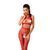 Бодістокінг Passion BS048 red, комбінезон, імітація колгот та відкритого топа S/M/L