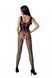 Бодистокинг с крыльями Passion BS098 One Size, black, средняя сетка, открытый доступ
