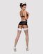Еротичний костюм покоївки Obsessive Maidme set 5pcs L/XL, бюстгальтер, пояс з фартухом, панчохи, стр