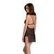 Пеньюар Passion DELIENA CHEMISE XXL/XXXL black, стринги с заниженной талией