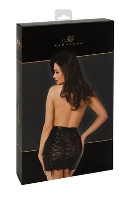 Юбка Noir Handmade F341 Powerwetlook and lace skirt - 3XL